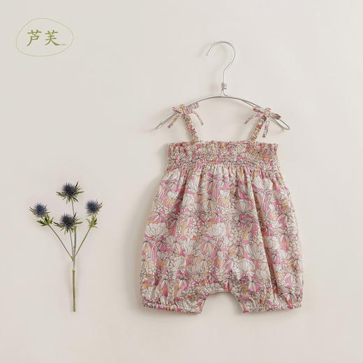 【马克珍妮 芦芙】新款夏装 宝宝纯棉吊带连体衣230023 商品图0