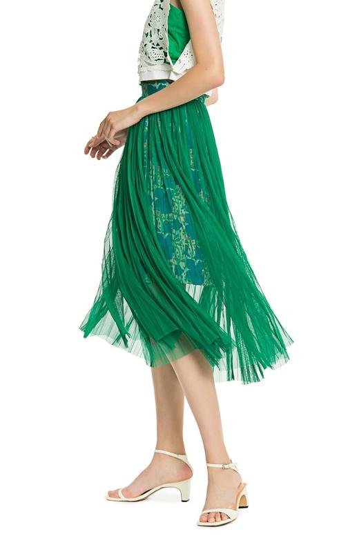 JUCY JUDY 绿色双层花卉半裙 3049 商品图1