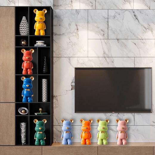 网红卡通陶瓷暴力熊客厅摆件电视柜抖音桌面现代简约装饰品存钱罐 商品图5