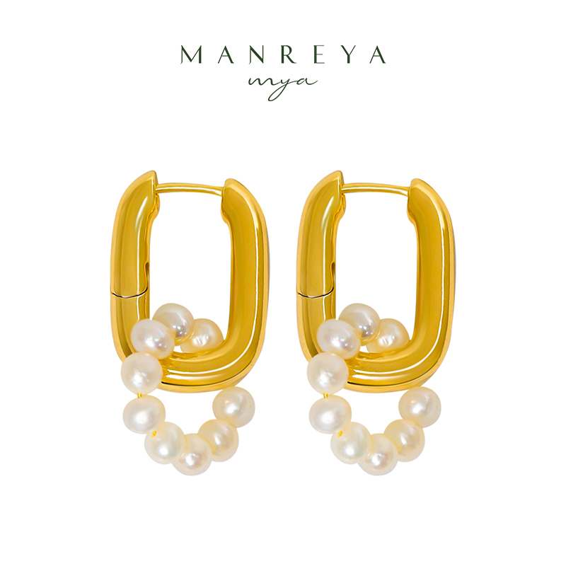 Manreya玛芮雅 浪漫之约 可拆卸两种戴法珍珠耳环