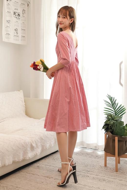 ROSEHOO 红白细格纹连衣裙 2097 商品图3