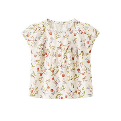 英氏女童圆领套头衫短袖T恤2023夏季新款吸湿速干上衣YRTCJ2P375A 商品图4