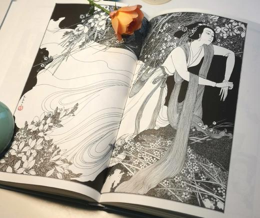 经典回归：卢延光画说历史《一百神仙图》《一百帝王图》《一百仕女图》《一百儒士图》，布面精装，封面刷金版，16开，天津杨柳青出版社2023年一版一印，四册总定价：752，四册售价：472元 商品图12