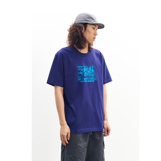 吃茶去chichaqu全棉圆领短袖T恤 印花幸运星球 商品图4