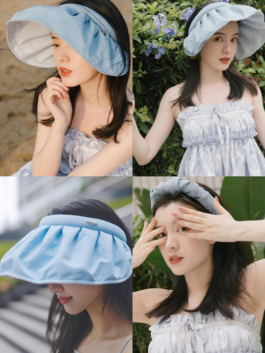 蕉下贝壳防晒帽女防紫外线夏季遮脸遮阳可调节空顶太阳帽子 商品图3