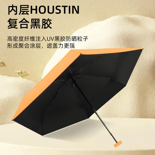 「迷你扁六折伞！不止颜值」新款六折伞14cm黑胶防晒遮阳伞 居家日用轻迷你便携折叠伞扁伞女卡包雨伞 商品图2