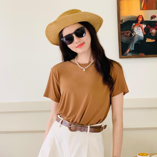 【百图lulu定制】【空调T】四面弹 冰凉感 圆领 短袖T恤 商品图4