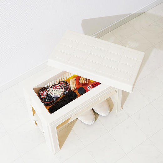 【日本进口 收纳鞋凳】利快日本进口多功能收纳鞋凳 商品图3