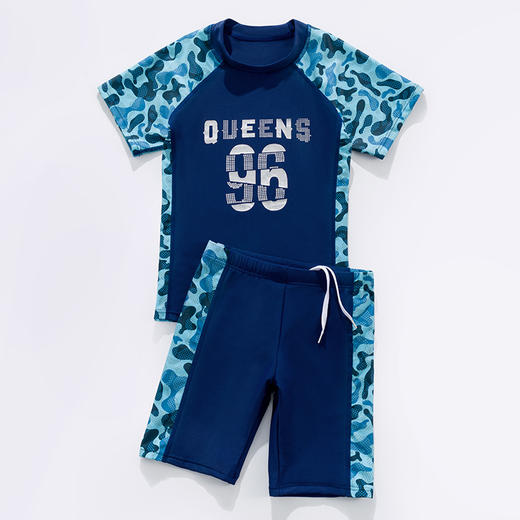 【吸湿透气！儿童分体泳衣】儿童泳衣男童分体游泳衣小中大童防晒速干游泳套装2023泳裤-SH 商品图4