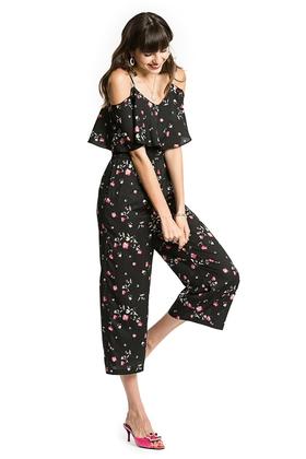 EMC亿美丞 印花挖肩雪纺连身裤 1120