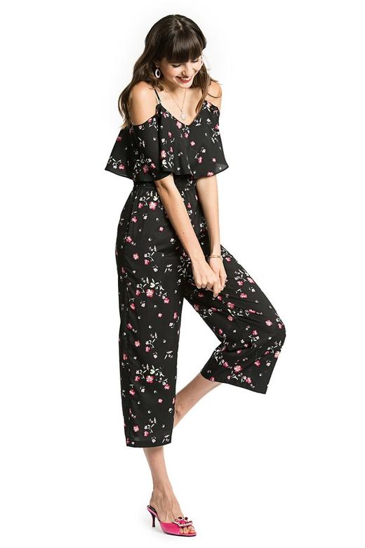 EMC亿美丞 印花挖肩雪纺连身裤 1120 商品图0