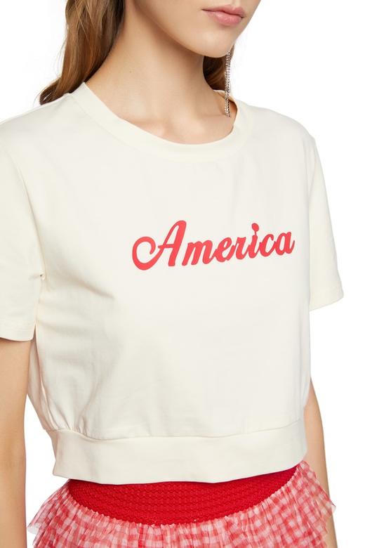 SUMMER & SAGE 字母点缀珍珠白T恤 6837 商品图4