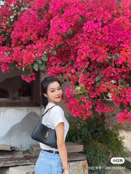 杨树林复古腋下包/黑色 商品图5