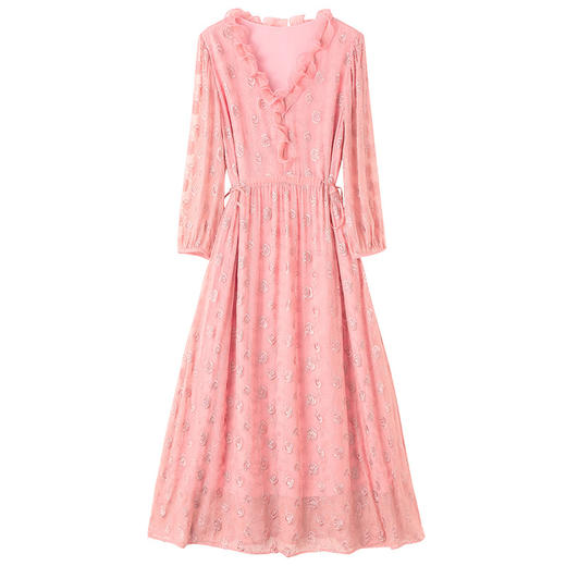 夏季新款，七分袖花边真丝连衣裙SM82393350 商品图4