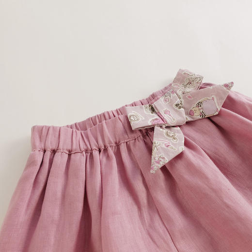 【马克珍妮 芦芙】新款夏装 女童天然亚麻透气短裤230886 商品图3