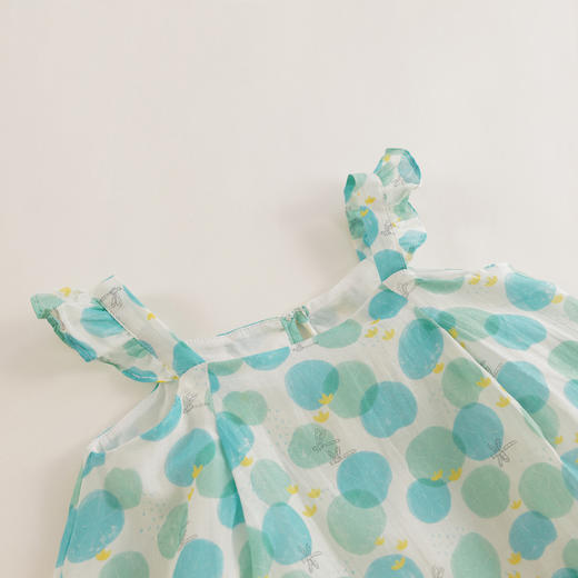 【马克珍妮 芦芙】新款夏装 女童清新荷叶棉真丝背心231099 商品图2