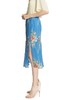 OCHIRLY欧时力 蓝色古典印花半身裙 3293 商品缩略图1