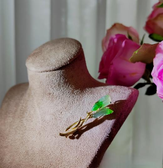 翡翠 双鱼胸针 商品图5