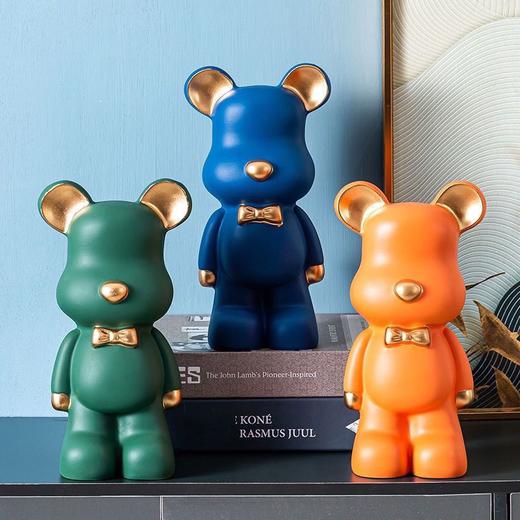 网红卡通陶瓷暴力熊客厅摆件电视柜抖音桌面现代简约装饰品存钱罐 商品图3