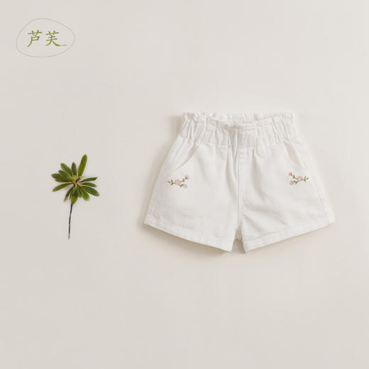 【马克珍妮 芦芙】新款夏装 女童绣花纯棉牛仔短裤230588 商品图1