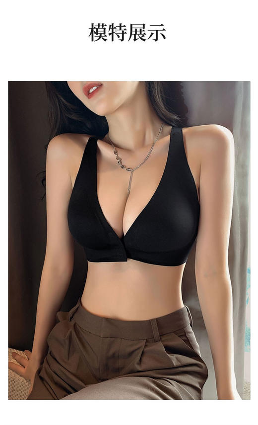 前扣内衣女小胸聚拢夏季薄款显大收副乳防下垂性感文胸罩无痕美背 商品图3