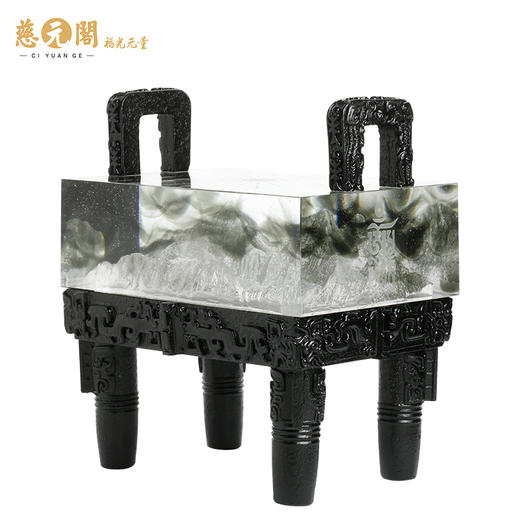 慈元阁珠穆朗玛靠山鼎琉璃摆件家居办公装饰摆设补缺角煞 商品图2