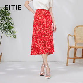 EITIE爱特爱夏季新款高腰显瘦印花气质半身裙7006707