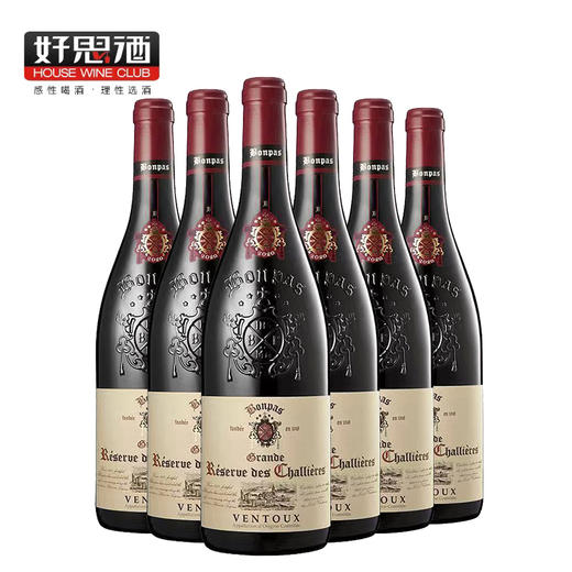 法国罗纳河谷AOC歌海娜，西拉干红葡萄酒 商品图0