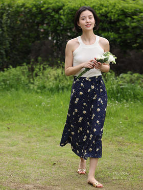 HeyDress【醋酸系列】挂脖针织吊带背心女夏季百搭天丝上衣