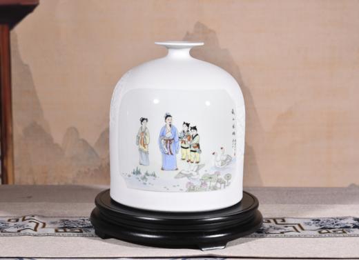 粉彩羲之爱鹅铃铛瓶 商品图0