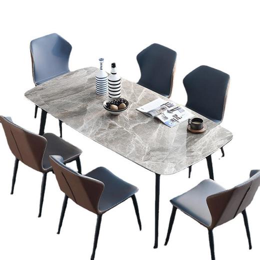 【家居建材】-亮面极简岩板餐桌椅组合北欧现代简约（偏远地区先联系客服） 商品图4