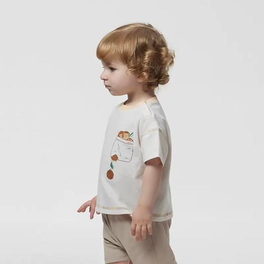 英氏儿童T恤男宝夏装纯棉外出洋气短袖上衣2023新款YRTCJ2P348A 商品图1