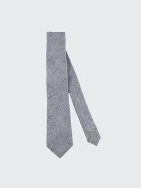 callisto蓝色桑蚕丝混纺领带 SNCTE012BL