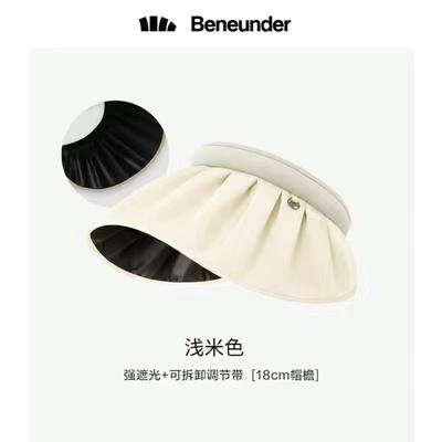 蕉下贝壳防晒帽女防紫外线夏季遮脸遮阳可调节空顶太阳帽子 商品图6