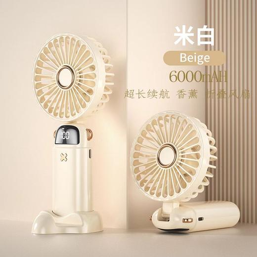 新款手持小风扇便携式挂脖静音折叠迷你usb充电风扇超长续航 商品图9