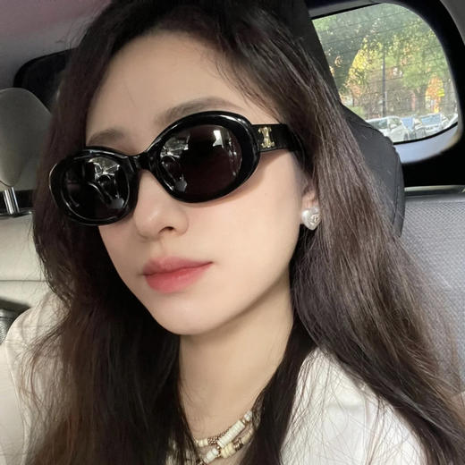 【ins复古墨镜！出街必备】凯旋门墨镜2023新款椭圆形太阳镜女士复古防紫外线眼镜 商品图2