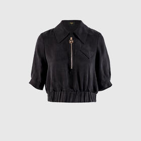 拉链翻领气质上衣