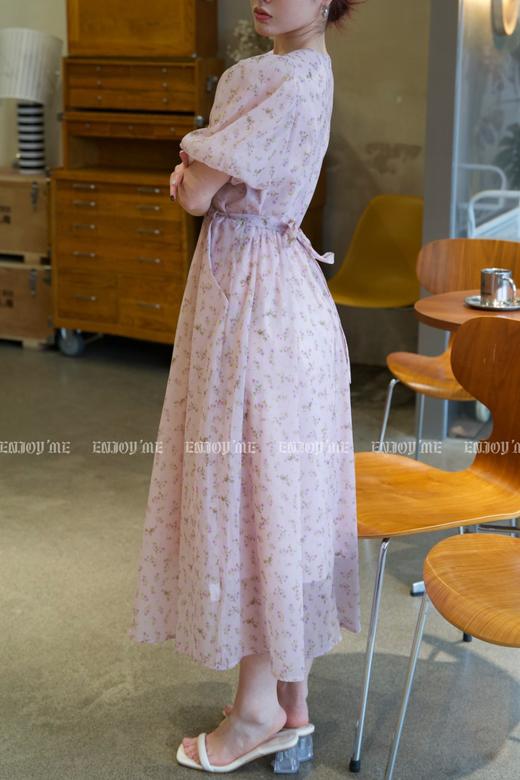 【门店同款】2023年夏季V领系带温柔风连衣裙 150566149 商品图1