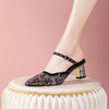 时尚个性，彩钻包头高跟凉拖YSML-A067-156 商品缩略图4