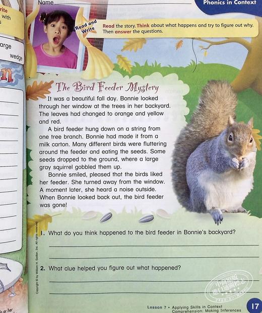 【中商原版】Sadlier Phonics Student Ed Level C Grade 3 自然拼读学生书三年级 小学英语启蒙练习教辅 英文原版 进口图书 商品图7