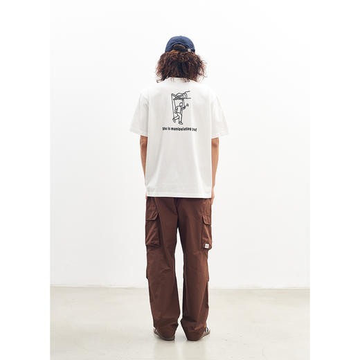 吃茶去chichaqu全棉圆领短袖T恤 印花操纵 商品图1