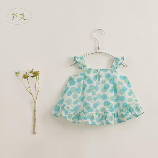 【马克珍妮 芦芙】新款夏装 女童清新荷叶棉真丝背心231099 商品图1
