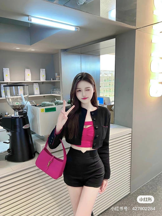 杨树林复古腋下包/芭比粉 商品图5