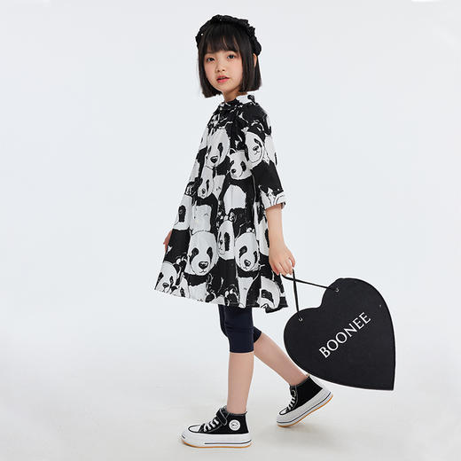 【抄底价清仓】2022夏新款龙之涵设计师油画款艺术感两穿衬衫裙 60S高支丝光棉 女童可爱满印衬衫裙 商品图7