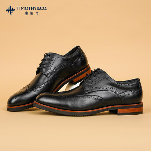 【正品】迪迈奇2022夏季新款布洛克雕花德比鞋英伦商务正装皮鞋休闲男鞋透气新郎婚鞋 商品图2