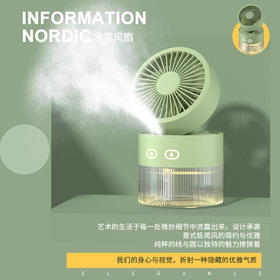 水冷风扇usb迷你小风扇桌面风扇涡轮可折叠冷风加湿喷雾风扇