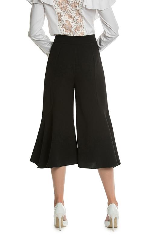 Velwin蔚雯 黑色高腰喇叭裤 3284 商品图2