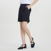 谜底修身百搭短裤女2023夏新款时尚简约纯色高腰直筒裤232MK0508 商品缩略图1