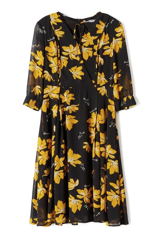 OCTAVIA 植物印花雪纺连衣裙 6816 商品图3