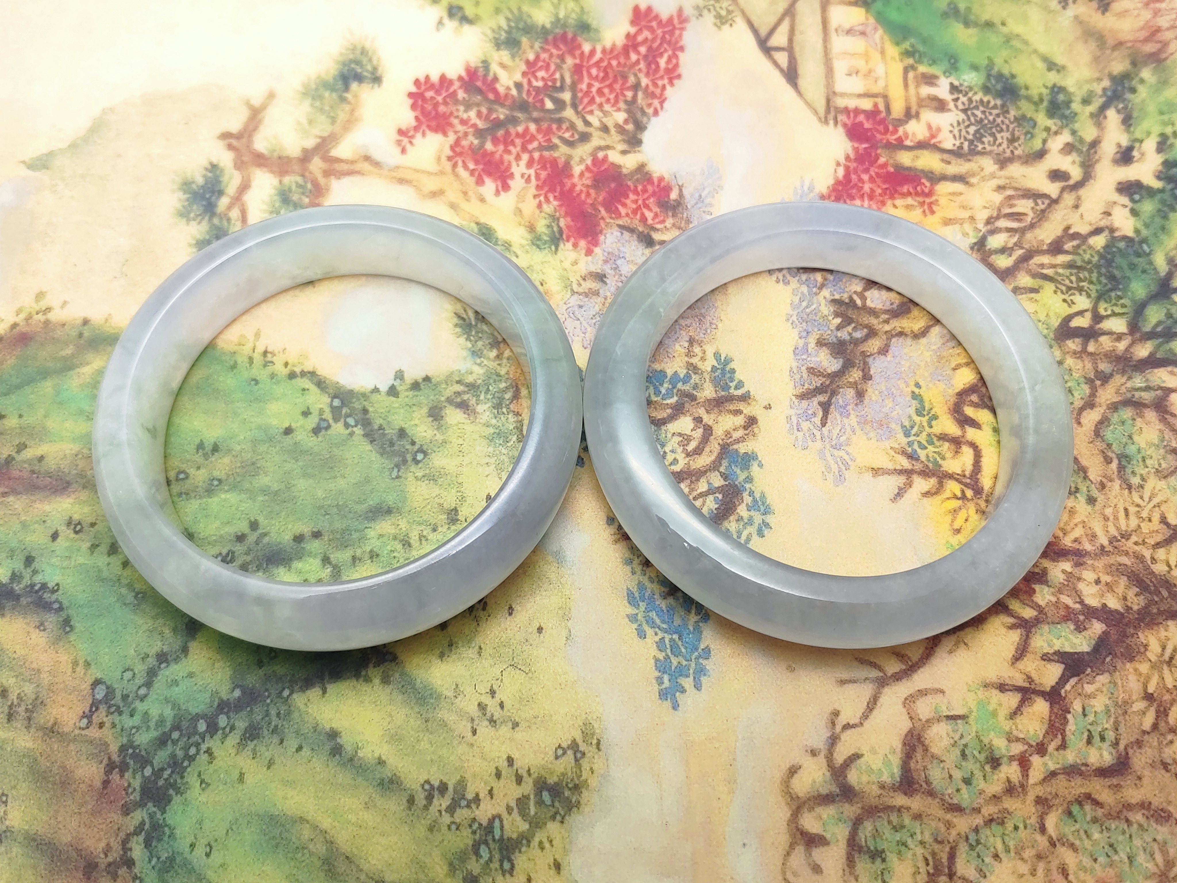 冰种翡翠平安镯